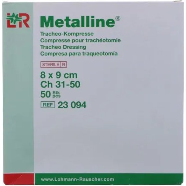Metalline Tracheo - 50 Compresse In Tnt Multistrato 8 X 9 Cm-image