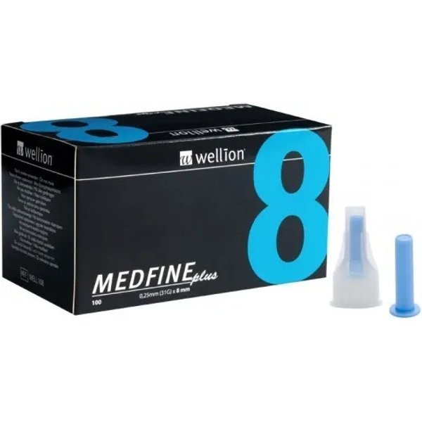 Wellion Medfine Plus 8 - 100 Aghi Per Penna 8Mm 31G-image