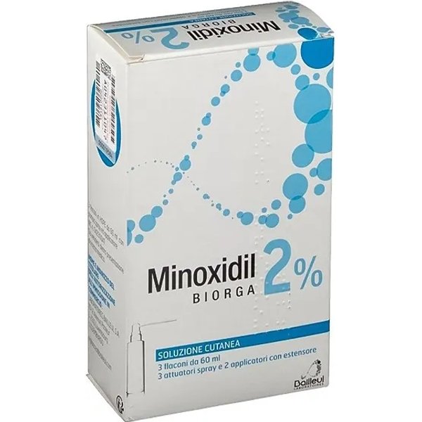 Laboratoires Bailleul Minoxidil Biorga 3 Flaconi 2% - Soluzione Cutanea Anticaduta 60 Ml-image
