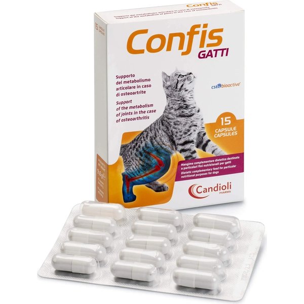 Candioli Confis Gatti 15 Capsule - Mangime Complementare Per L'osteoartrite-image