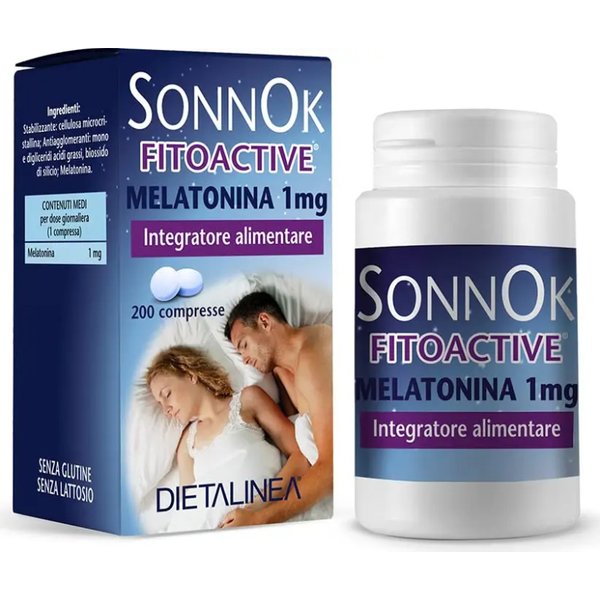 Sonnok Fitoactive Melatonina 1 Mg - Integratore Per Il Riposo 200 Compresse-image