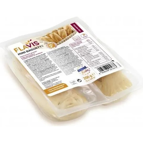 Flavis Mini Baguette - Panini Bianchi Aproteici 200 G-image