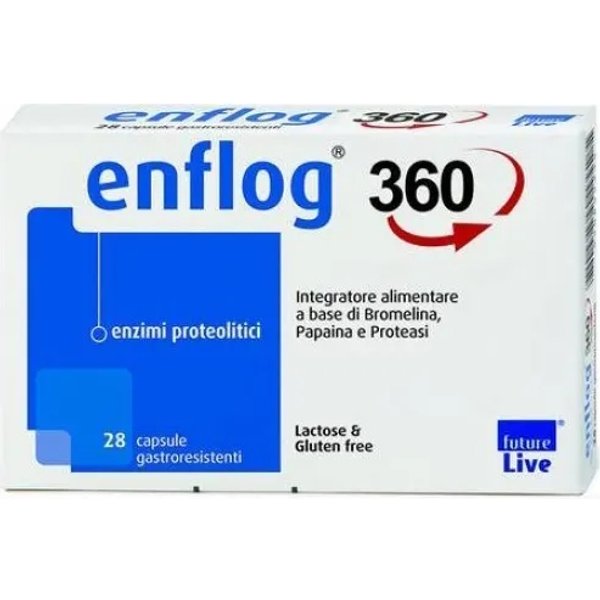 Enflog 360 - Integratore Per Il Benessere Gastrointestinale 28 Capsule Gastroresistenti-image