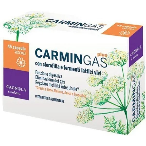 Carmin Gas Plus 40 Capsule - Integratore Per Favorire La Digestione-image
