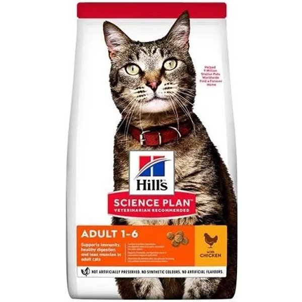 Hill's Adult 1-6 Con Pollo - Cibo Secco Per Gatti Adulti 1.5 Kg-image