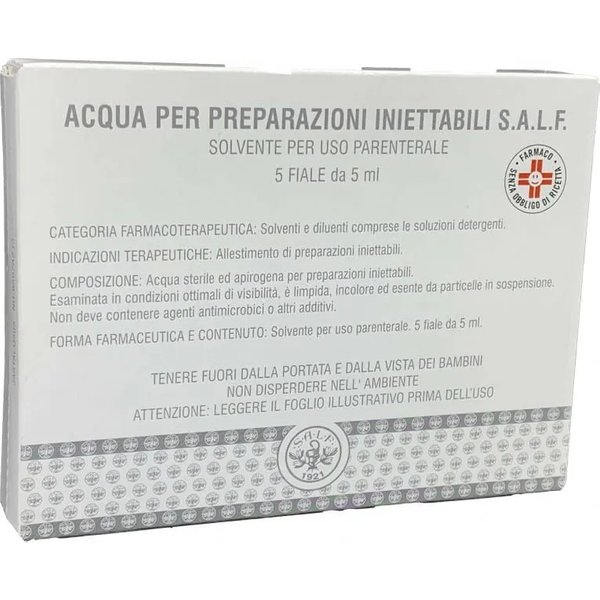 Acqua Per Preparazioni Iniettabili - 5 Fiale Da 5 Ml-image