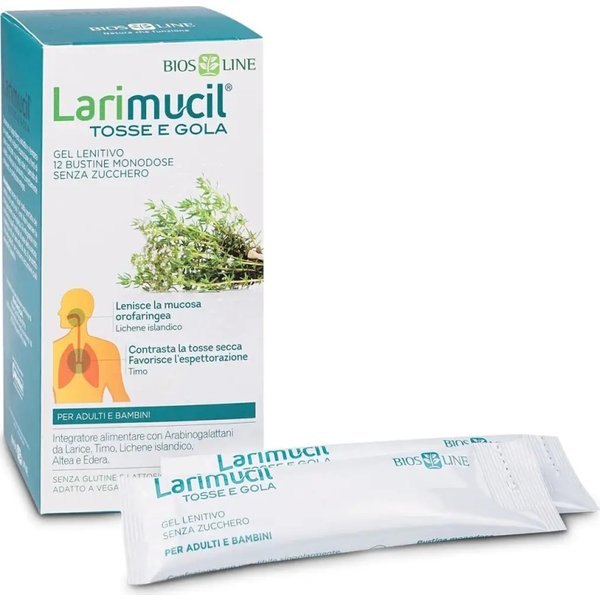 Larimucil Tosse Gola - Contrasta La Tosse E Favorisce L'espettorazione 12 Bustine-image