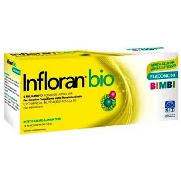 Infloran Bio Bimbi 14 Flaconcini - Integratore Di Fermenti Lattici-image