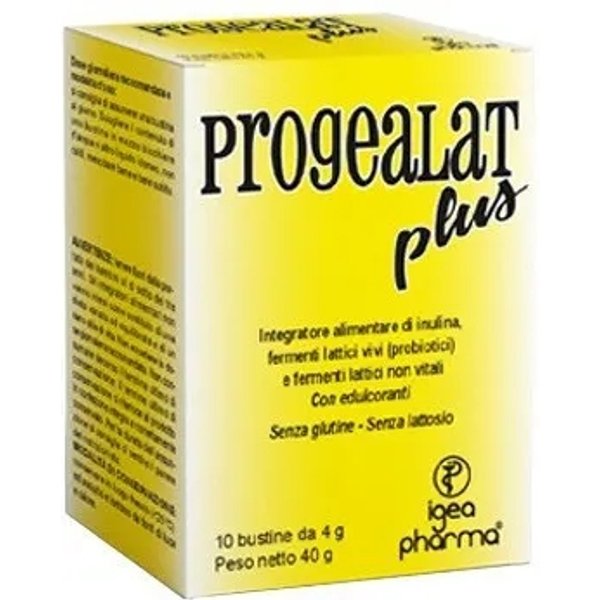 Progealat Plus 10 Bustine - Integratore Di Fermenti Lattici E Prebiotici-image