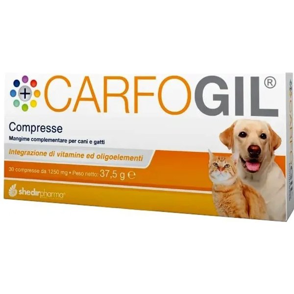 Shedir Pharma Carfogil 30 Compresse - Mangime Complementare Per Cani E Gatti-image