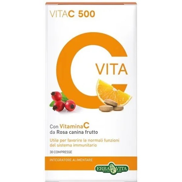 Vita C 500 - Integratore Per Il Sistema Immunitario 30 Compresse-image