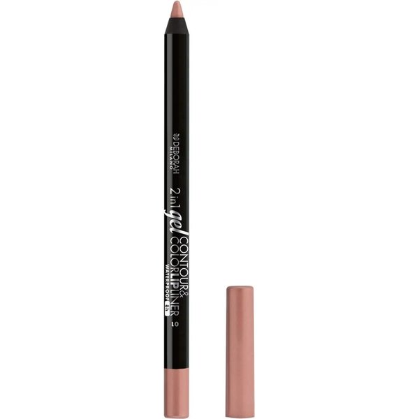 Deborah 2 In 1 Gel Contour&Color - Matita Labbra - Waterproof- N. 01 Nude Rose-image