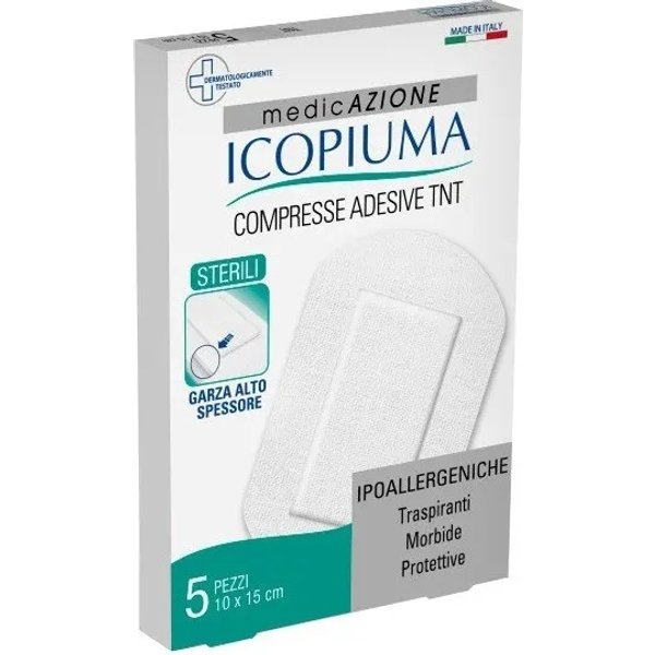 Compresse Adesive Tnt - 5 Medicazioni Misura 10 Cm X 15 Cm-image