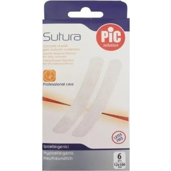 Pic Cerotti Sterili Sutura - 6 Cerotti Per Suture Cutanee 12 Mm X 100 Mm-image