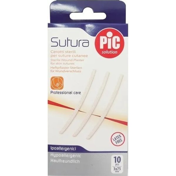 Pic Cerotti Sterili Sutura - 10 Cerotti Per Suture Cutanee 3 Mm X 75 Mm-image