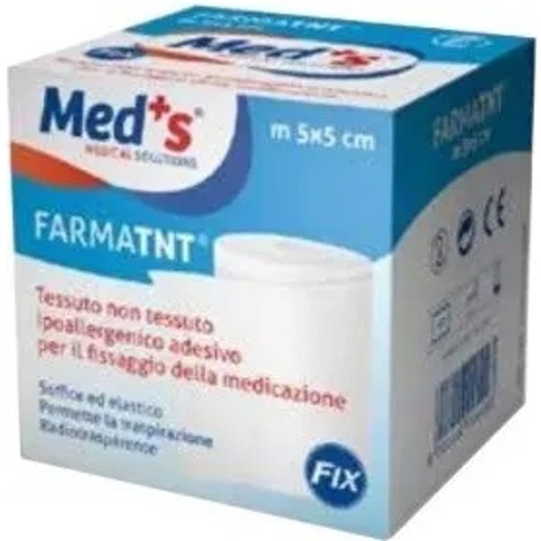 Cerotto In Tnt Retinato Elastico Meds Farmatnt - Cerotto Per Fissaggio Medicazione 5 Mt X 5 Cm-image