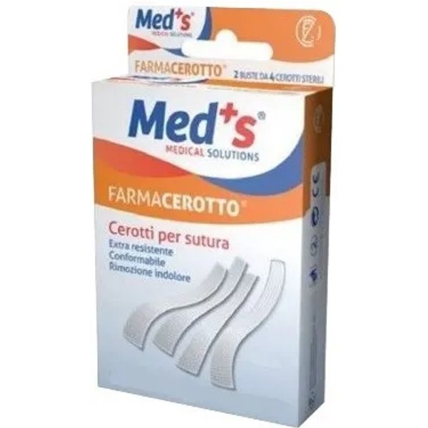 Cerotti Per Sutura Meds Farmacerotto - 2 Buste Da 4 Cerotti 4 X 76 Mm-image