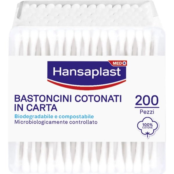 Hansaplast 200 Bastoncini Cotonati Biodegradabili-image