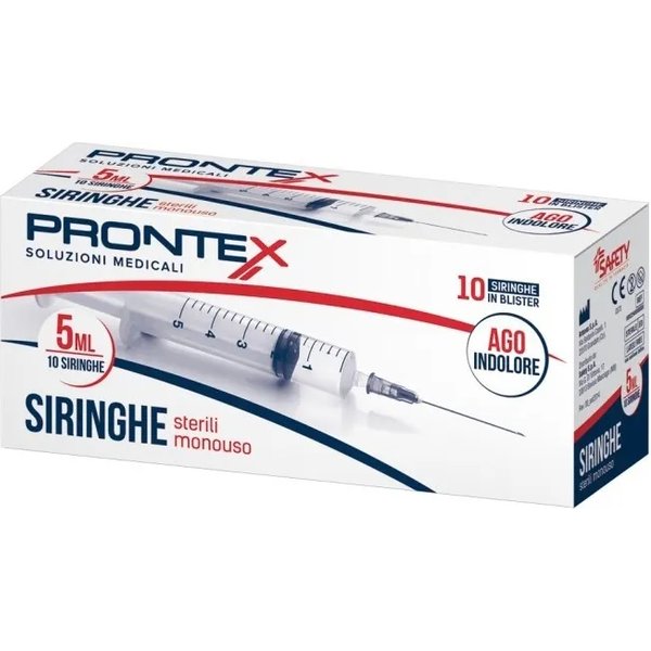 Prontex - 10 Siringhe Sterili Monouso Da 5 Ml-image
