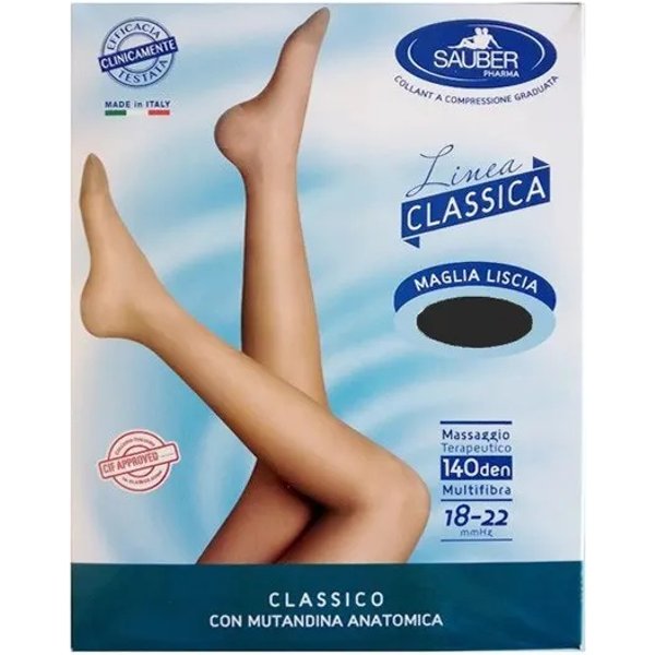 Sauber Linea Charme 140 Den - Collant Maglia Liscia (18-22 Mmhg) - Taglia 3 Nero-image