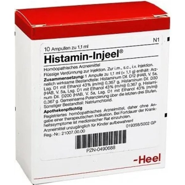 Guna Histamin Injeel Soluzione Iniettabile - Farmaco Omeopatico 10 Fiale Da 1,1 Ml-image