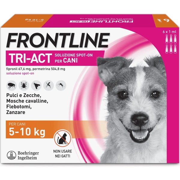 Frontline Tri-Act 6 Pipette - Protezione Per Cani Taglia 5/10 Kg-image