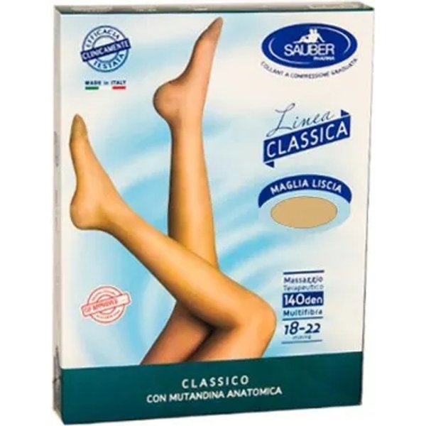 Sauber Linea Charme 140 Den - Collant Maglia Liscia (18-22 Mmhg) - Taglia 4 Neutro Beige-image