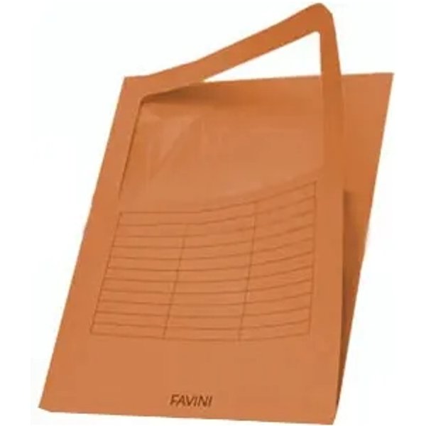 Favini 10 Cartelline A L 140 G Con Finestra Arancio 22 X 31 Cm-image