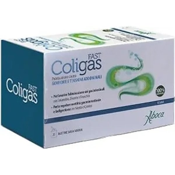Aboca Coligas Fast 20 Bustine - Integratore Per Gonfiore Addominale-image