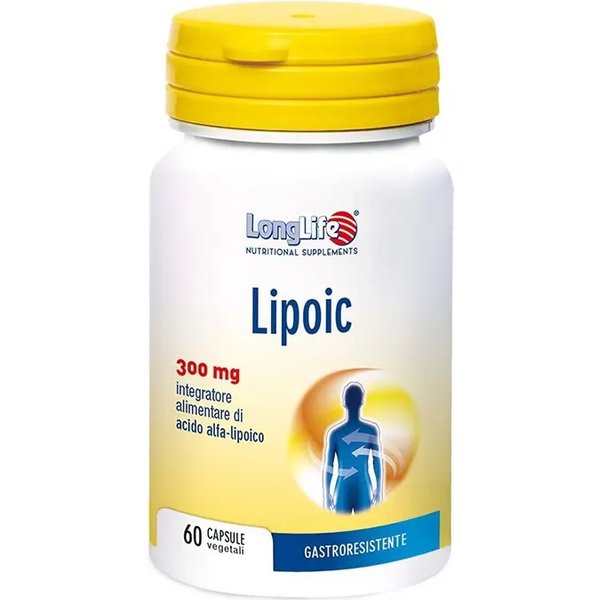 Longlife Lipoic 60 Capsule Da 300 Mg - Integratore Per Il Metabolismo Del Glucosio-image