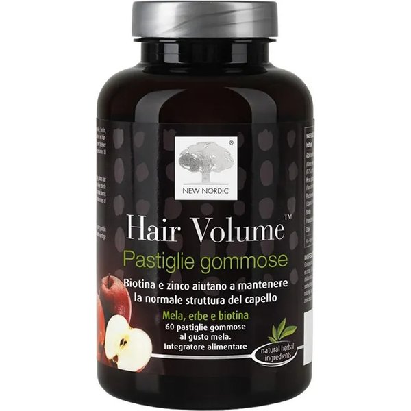 Hair Volume 60 Pastiglie Gommose Gusto Mela - Integratore Per La Cura Dei Capelli-image