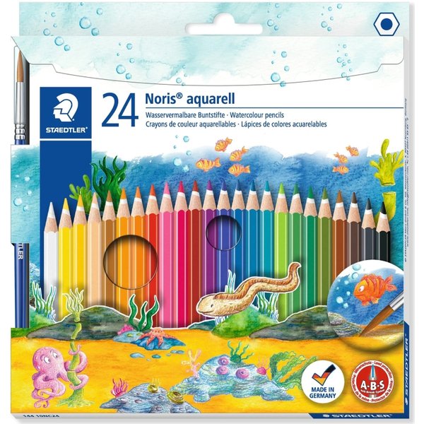 Staedtler Noris Aquarell - 5 Confezioni Da 24 Pastelli Acquerellabili-image