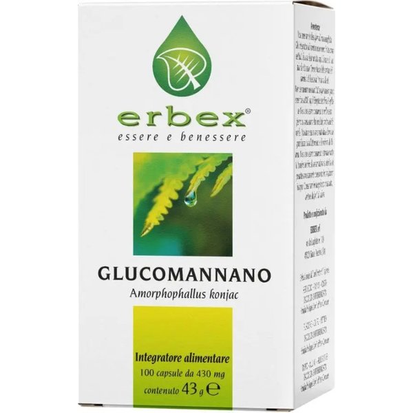 Glucomannano 100 Capsule - Integratore Per Il Transito Intestinale-image