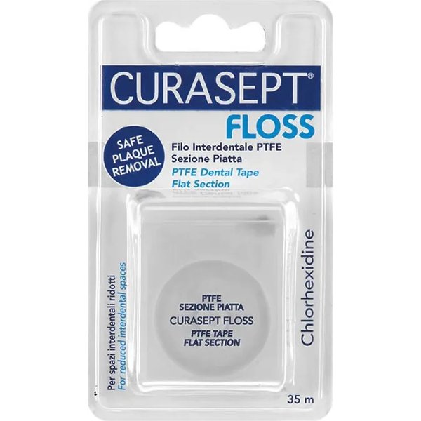Curasept Floss Ptfe - Filo Interdentale A Sezione Piatta Da 35 M-image