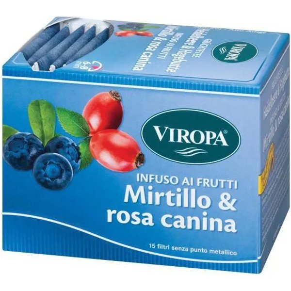 Viropa Mirtillo & Rosa Canina - Preparato Per Infuso Ai Frutti 15 Filtri Senza Punto Metallico-image