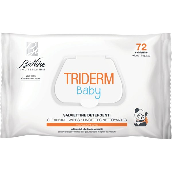 Bionike Triderm Baby - 72 Salviettine Detergenti Con Ingredienti Lenitivi Per Pelli Sensibili-image