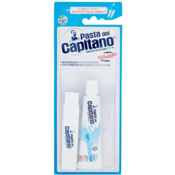 Pasta Del Capitano Kit Da Viaggio - Dentifricio + Spazzolino Setole Medie-image