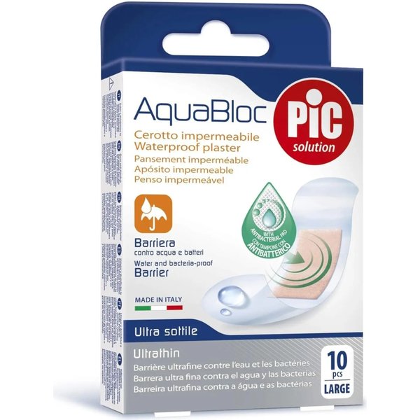 Pic Cerotti Impermeabili Aquabloc - 10 Medicazioni Larghe 25 X 72 Mm-image