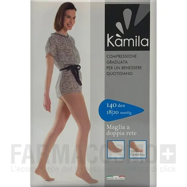 KàMila Comfort 140 Den - Collant Maglia A Doppia Rete (18-20 Mmhg) - Taglia 3 Nero-image