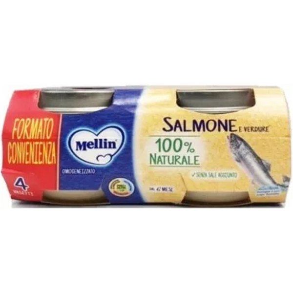 Mellin Omogeneizzato Con Salmone E Verdure - 4 X 80 G-image
