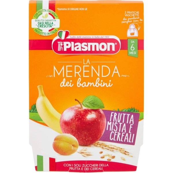 Plasmon La Merenda Dei Bambini - Frutta Mista E Cereali 2X120 G-image