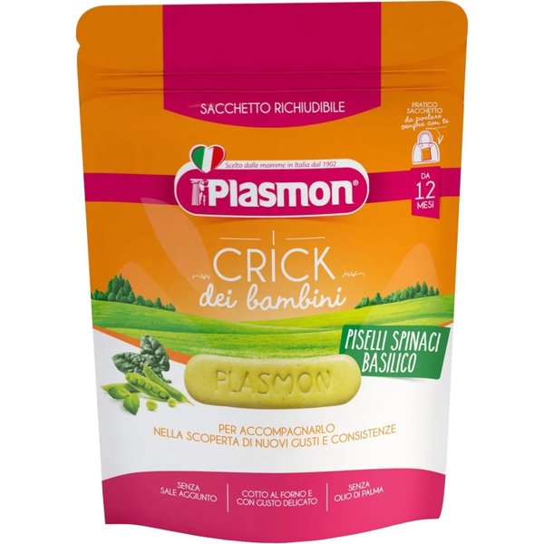 Plasmon I Crick Dei Bambini - Biscotti Con Piselli Spinaci E Basilico 100 G-image