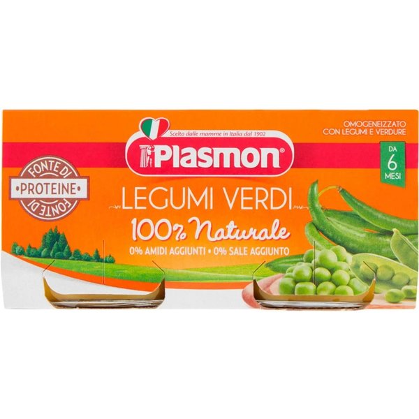 Plasmon Omogeneizzato Ai Legumi Verdi E Verdure 2X80 G-image