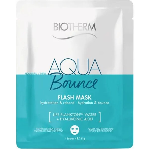 Biotherm Aqua Bounce Flash Mask - Maschera In Tessuto Rimpolpante Da 31 Gr-image