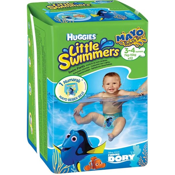 Huggies Little Swimmers Pannolino-Costumino Taglia 3-4( 7-15Kg) Confezione 12 Pannolini-image
