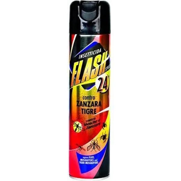 Fulmine Flash 24 Zanzara Tigre E Insetti Volanti - Spray Insetticida 400 Ml-image