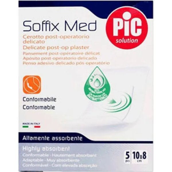 Pic Cerotto Post-Operatorio Delicato Soffix Med - 5 Medicazioni Da 10 X 8 Cm-image