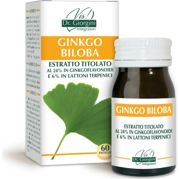 Ginkgo Biloba Estratto Titolato 60 Pastiglie - Integratore Utile Per Le Funzioni Cognitive-image