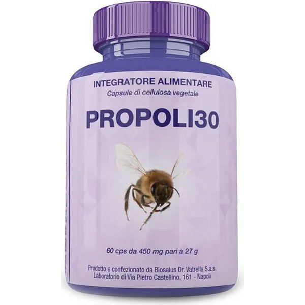 Propoli 30 - Integratore Per Il Sistema Immunitario 450 Mg 60 Capsule-image