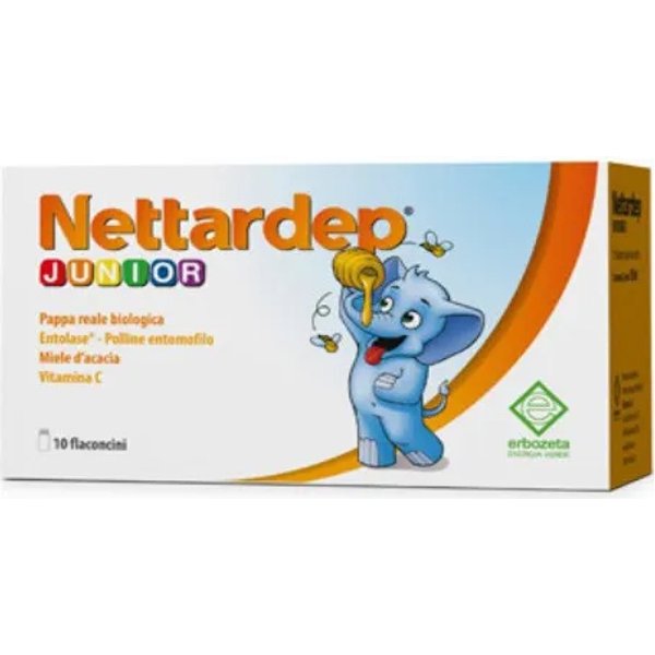Nettardep Junior 10 Flaconcini Da 15 Ml - Integratore Per Il Sistema Immunitario-image